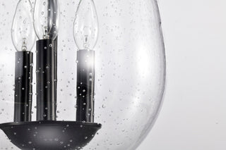 Boliver Three Light Pendant in Matte Black