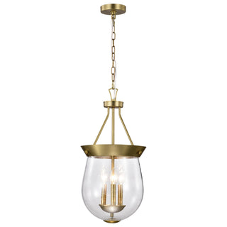 Boliver Three Light Pendant in Vintage Brass