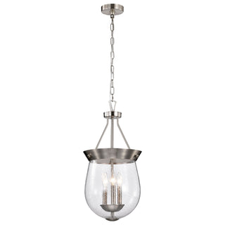 Boliver Three Light Pendant in Brushed Nickel