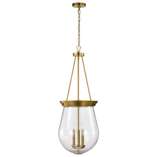 Boliver Three Light Pendant in Vintage Brass