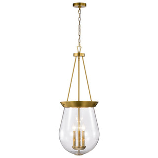Boliver Three Light Pendant in Vintage Brass