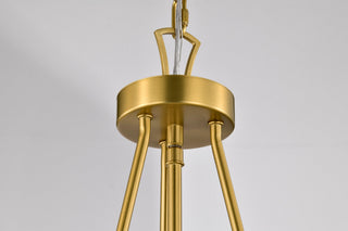 Boliver Three Light Pendant in Vintage Brass