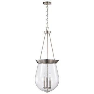 Boliver Three Light Pendant in Brushed Nickel