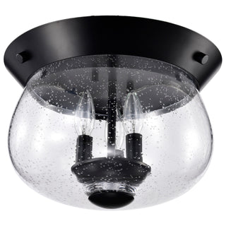 Boliver Three Light Flush Mount in Matte Black