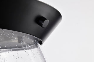 Boliver Three Light Flush Mount in Matte Black