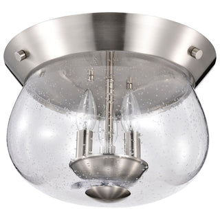 Boliver Three Light Flush Mount in Brushed Nickel