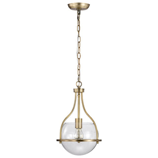 Amado One Light Pendant in Vintage Brass
