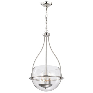 Amado Three Light Pendant in Polished Nickel