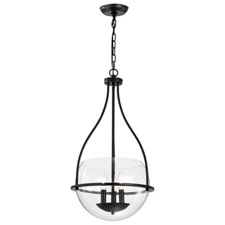 Amado Three Light Pendant in Matte Black