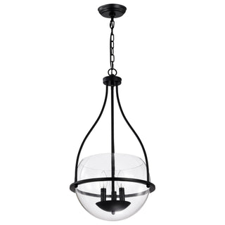 Amado Three Light Pendant in Matte Black