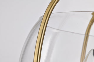 Amado Three Light Semi Flush Mount in Vintage Brass