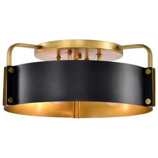 Altos Four Light Semi Flush Mount in Matte Black