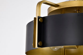 Altos Four Light Semi Flush Mount in Matte Black