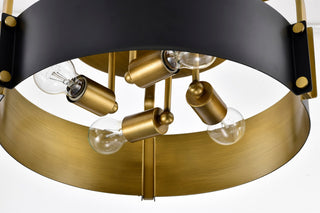 Altos Four Light Semi Flush Mount in Matte Black