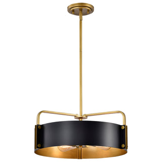 Altos Four Light Pendant in Matte Black