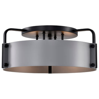 Altos Four Light Semi Flush Mount in Matte Gray