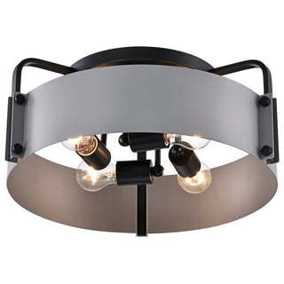 Altos Four Light Semi Flush Mount in Matte Gray