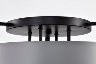 Altos Four Light Semi Flush Mount in Matte Gray