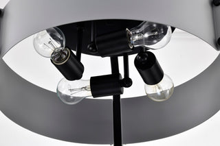 Altos Four Light Semi Flush Mount in Matte Gray