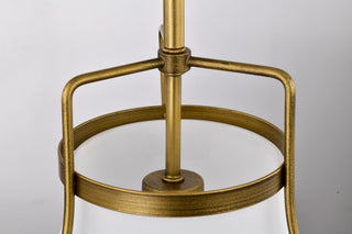 Valdora One Light Pendant in Natural Brass