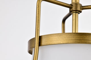 Valdora One Light Pendant in Natural Brass