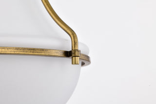 Valdora One Light Pendant in Natural Brass