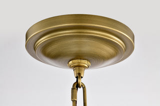 Valdora One Light Pendant in Natural Brass
