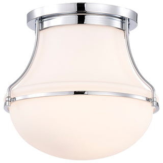Valdora One Light Flush Mount in Polished Nickel