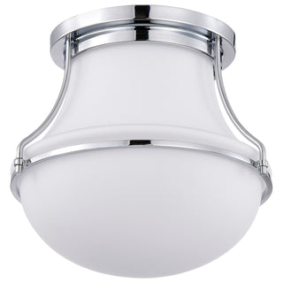 Valdora One Light Flush Mount in Polished Nickel