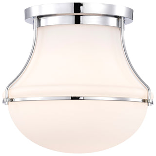 Valdora One Light Flush Mount in Polished Nickel