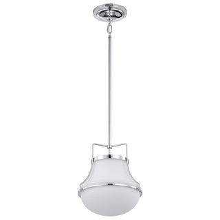 Valdora One Light Pendant in Polished Nickel