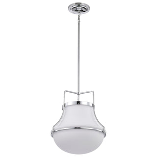 Valdora One Light Pendant in Polished Nickel