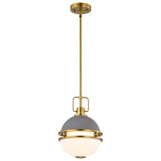 Everton One Light Pendant in Matte Gray
