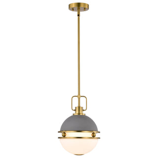 Everton One Light Pendant in Matte Gray