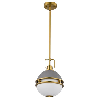 Everton One Light Pendant in Matte Gray