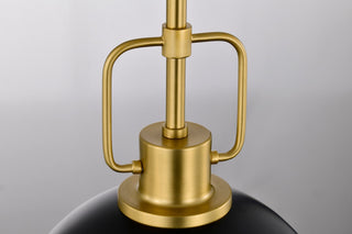 Everton One Light Pendant in Matte Black