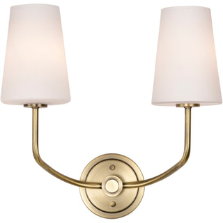 Cordello Two Light Wall Sconce in Vintage Brass