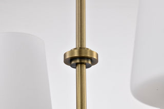 Cordello Six Light Island Pendant in Vintage Brass
