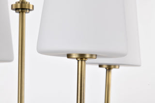 Cordello Six Light Island Pendant in Vintage Brass