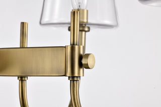 Brookside Six Light Island Pendant in Vintage Brass