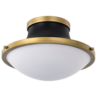 Lafayette One Light Flush Mount in Matte Black