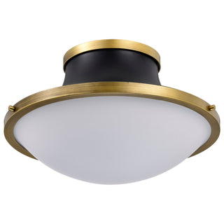 Lafayette Three Light Flush Mount in Matte Black