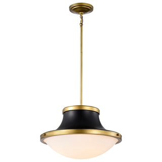 Lafayette Three Light Pendant in Matte Black