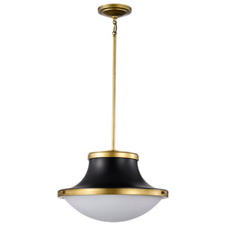 Lafayette Three Light Pendant in Matte Black