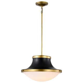 Lafayette Three Light Pendant in Matte Black
