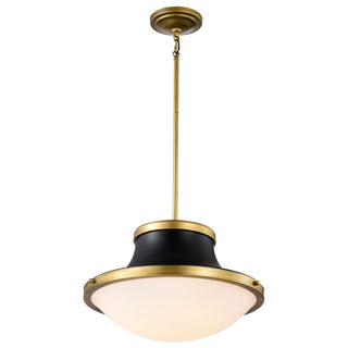 Lafayette Three Light Pendant in Matte Black