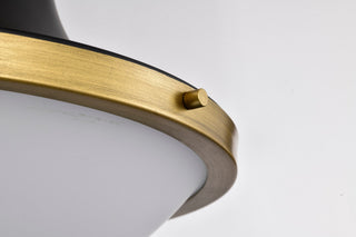 Lafayette Three Light Pendant in Matte Black