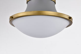 Lafayette One Light Flush Mount in Matte Gray