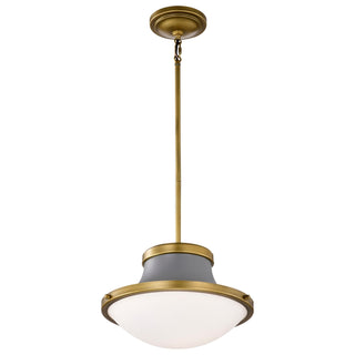 Lafayette One Light Pendant in Matte Gray