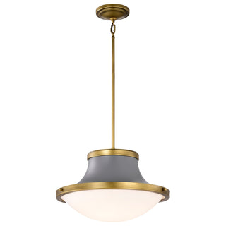 Lafayette Three Light Pendant in Matte Gray